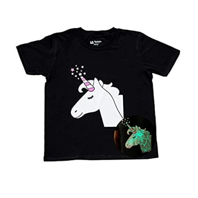 Image of Illuminated Apparel Unicorn Interactive Glow in The Dark T Shirt (7 8 Years)