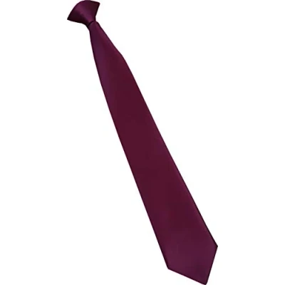 Image of Great British Tie Club Boys Satin Clip On Ties Burgundy