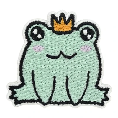 Image of Iron On Patch Frog Prince Children&#039;s Patch, Cute Animal Patches for Sewing, Funny Small Patches, Girl Finally Home