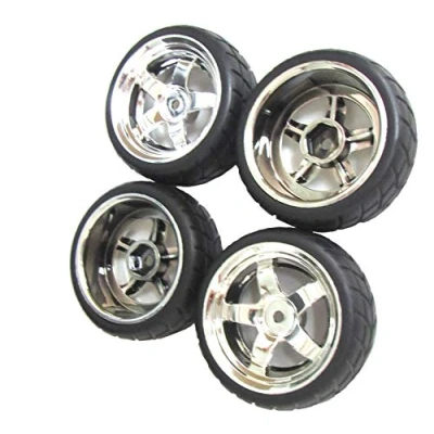 Image of powerday 4pcs/lot　 Tires &amp;5 Spoke Rim Wheel for 1/10 HSP HPI Traxxas Tamiya On Road Racing Car …