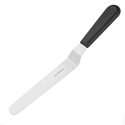Image of Hygiplas D420 Palette Knife, Angled Blade, Black