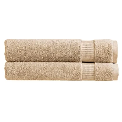 Image of Christy Refresh Bath Sheet Sets Set of 2 Quick Dry Tonal and Stylish Soft Plush Large Bathroom Towels Absorbent Shower 100% Cotton 550GSM Machine Washable Driftwood