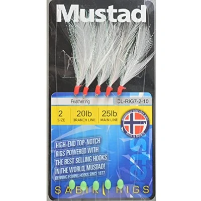 Image of Mustad Feathers: Feather Rig Size 2