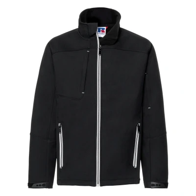 Image of Russell Athletic Mens Bionic Softshell Jacket (Black) Size 2XL