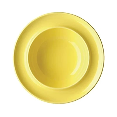 Image of Olympia Heritage Raised Rim Bowls Yellow 205mm (Pack of 4)