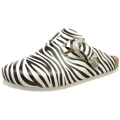 Image of L37 HANDMADE SHOES Women&#039;s HERE and Now Sandal, Black/White, 1 UK