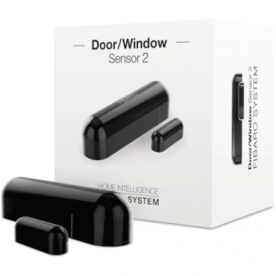 Image of Fibaro Door Window 2 Z Wave Plus Magnetic Reed Switch with Temperature Sensor, Black