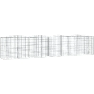 Image of vidaXL Arched Gabion Raised Bed 400x50x100 cm Galvanised Iron