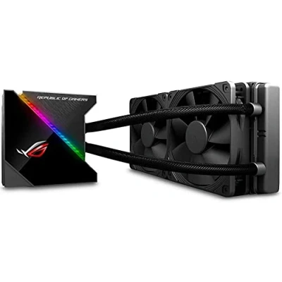 Image of Asus ROG RYUJIN 240 RGB AIO Liquid CPU Cooler 240mm Radiator (Dual 120mm 4 Pin Noctua Ippc PWM Fans) with Livedash OLED Panel and Fanxpert CONTROLS