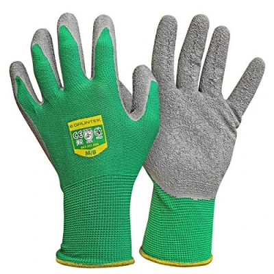 Image of GRÜNTEK 5 PAIRS Gardening Gloves Size M / 8 Latex coated, for private and commercial use