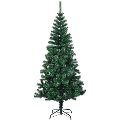 Image of vidaXL Artificial Christmas Tree with Iridescent Tips Green 240 cm PVC