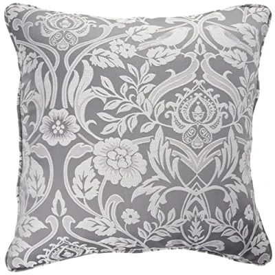 Image of Emma Barclay Eden Jacquard Cushion Cover in Silver 17x17 (43x43cm) (EDECCCSIL)