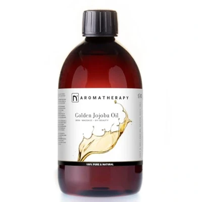 Image of n2 Aromatherapy Jojoba Oil 450 millilitres for Healthy Hair Growth, Skin, Massage, Face, Nails, Scalp, Body DIY Beauty,