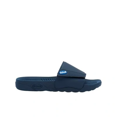 Image of Scholl Unisex Nautilus Slide Sandal, Navy Blue, 11 UK