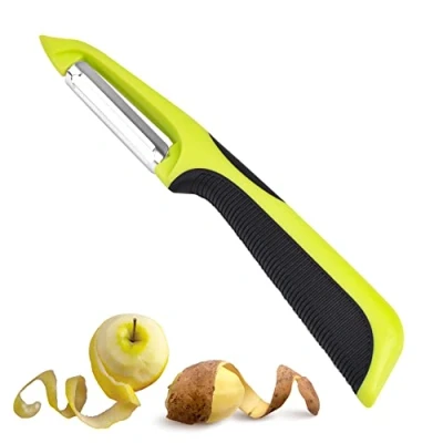 Image of Potato Peeler Stainless Steel Rotary for Kitchen Vegetable Fruit Suitable Fruits (Green)