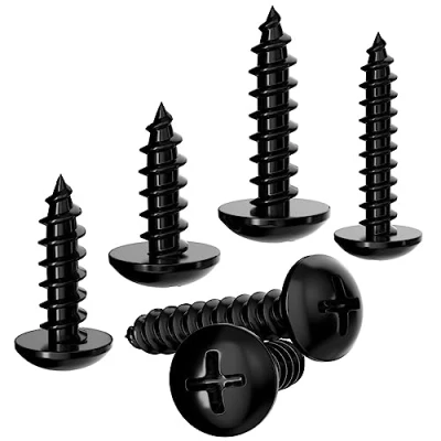 Image of 320 PCS M3 M4 Black Round Head Self Tapping Screws
