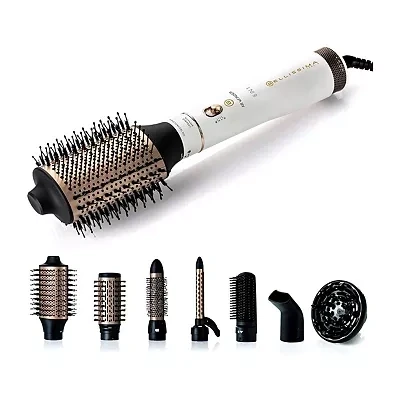 Image of Bellissima Air Wonder 8 in 1 Hot Styler Ionic Hair Dryer with Versatile Attachments for Curling, Volumizing, Straightening, Smoothing, and Styling Fast Heat Up, 1000W Power, All Types