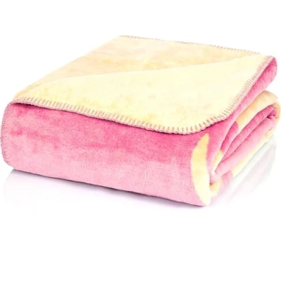 Image of Glart blanket dusky pink reindeer XL, sofa 150 x 200 cm, soft and warm woolly blanket, extra fluffy, for use as a couch cosy throw, plush throw