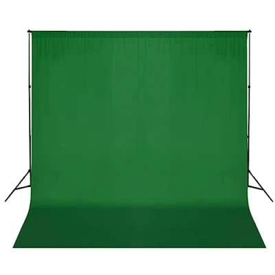 Image of vidaXL Background Support System Green Studio Photo Video