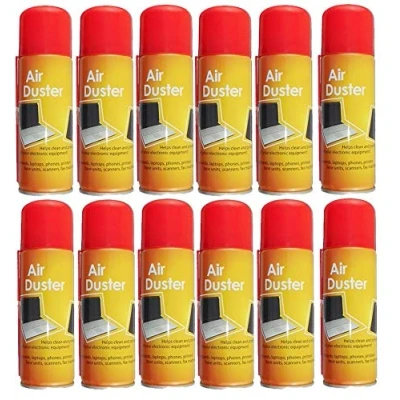 Image of 3 x 200ml Compressed Air Duster CleanerCan Canned Laptop Keyboard Mouse Phones