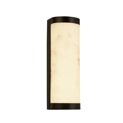 Image of Nile LED Wall Lamp, Matt Black Metal &amp; Marbleised Resin