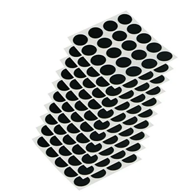 Image of Emuca Adhesive Screw Cover, Black, Ø13mm (0,5 inch), Set of 200)