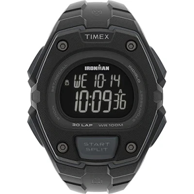 Image of Timex Ironman Men&#039;s Classic 45mm Digital Gray Resin Strap WatchTW5M48600