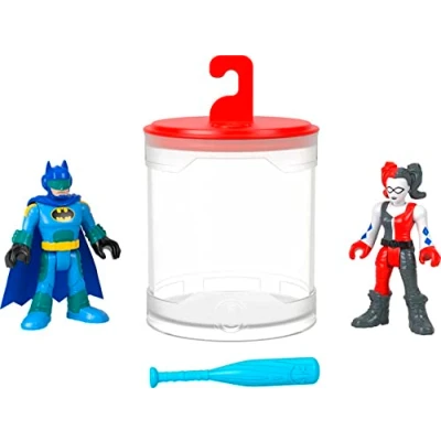 Image of Fisher Price Imaginext DC Super Friends Batman Toys, Color Changers Figure Set, &amp; Harley Quinn for Preschool Kids Ages 3+ Years