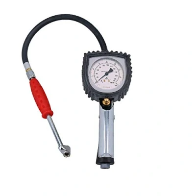 Image of Tyre Wheel Inflator 75mm Gauge Dual Head Push Pull Connector 0 230 PSI