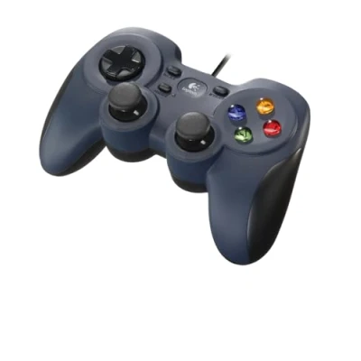 Image of Logitech F310 Wired Gamepad, Controller Console Like Layout, PS 2, 4 Switch D Pad, Xbox One, Mac, Windows, 1.8 Meter Cord, PC Grey/Blue