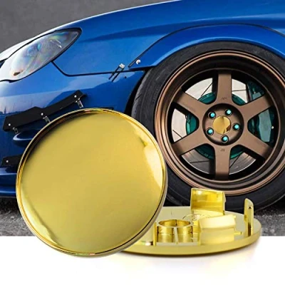 Image of RhinoTuning 4 Pcs Set 68mm wheel Centre Cap OD ID 62mm Hub Covers Caps Compatible with LM Volk Racing TE37 for 654F (Gold)