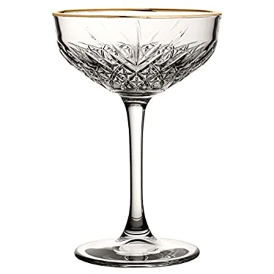 Image of Utopia Timeless Vintage Coupe Glasses Gold Rim 9.5oz / 270ml Case of 12 Glassware