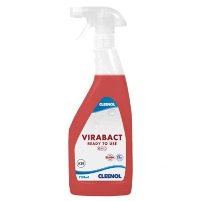 Image of Cleenol 064VB6X750 Virabact Ready to Use Antiviral &amp; Antibacterial Multi Surface Cleaner, Clear, 750mL, Pack of 6