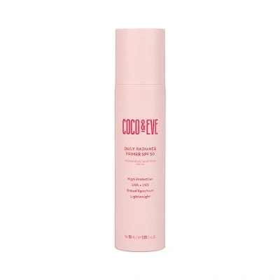 Image of Coco &amp; Eve Daily Radiance Primer SPF50 Sunscreen. Tinted with SPF 50 for Sunscreen Protection Against UVA UVB. Antioxidants, Niacinamide Radiant Skin and Healthy Glow. (50 ml)