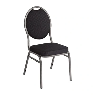 Image of Bolero Oval Back Banquet Chair Black for Hotels and 900X430X530mm 4pc