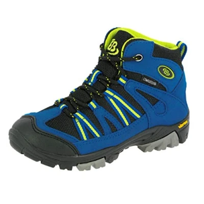 Image of Brütting Unisex Kids Ohio High Rise Hiking Boots, Blue Schwarz Lemon Lemon, 7.5 UK