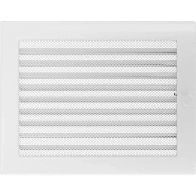 Image of KRATKI Ventilation Grille with Blinds (slats) 22 x 30 cm White Exhaust for Chimney mechanically and overheating Resistant Every Type of Interior