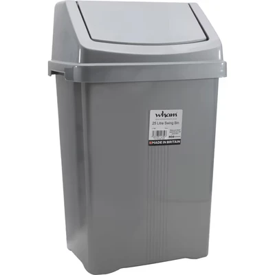 Image of Offis Grey Swing Bin 25 Litre