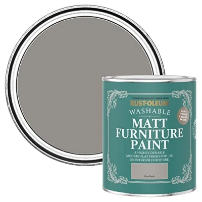 Image of Rust Oleum Grey Furniture Paint in Matt Finish Gorthleck 750ml