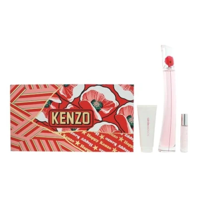 Image of Kenzo Flower by Poppy Bouquet Gift Set 100ml EDP + 10ml 75ml Body Lotion