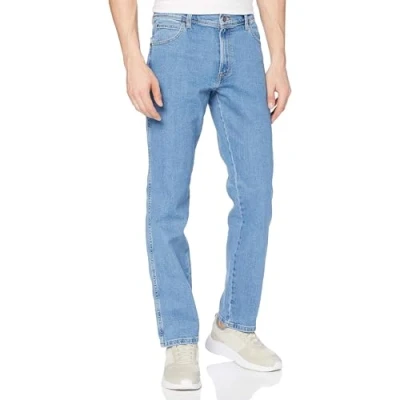 Image of Wrangler Herren Durables Regular Fit Jeans, Light Stone, 44W / 32L