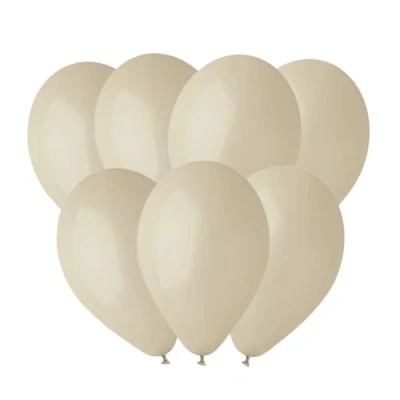 Image of Latte Cream Biobased Natural Rubber Latex Balloons 23cm / 9 in Pack of 20