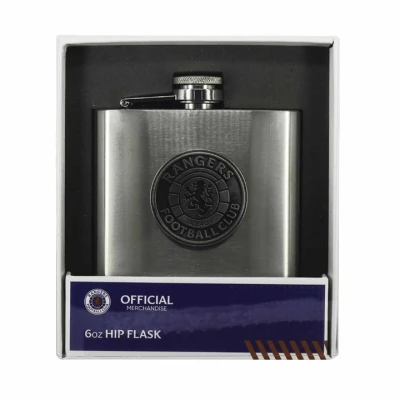 Image of Rangers F.C. Stainless Steel Hip Flask Official Merchandise