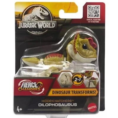 Image of Jurassic World Fierce Changers Hidden Hatchers Dinosaur Transforms 2 in 1 (Dilophosaurus)