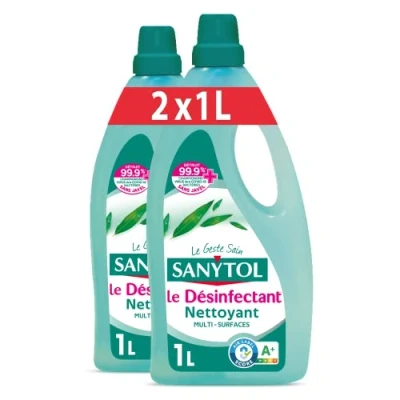Image of SANYTOL 33631220 Disinfectant Cleaner Floor 1 l Set of 2