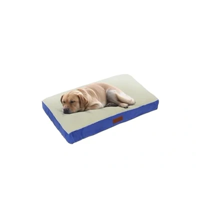 Image of Ellie Bo XL Dog Bed for 42 inch Cage/Crate Blue Faux Suede/Sheepskin