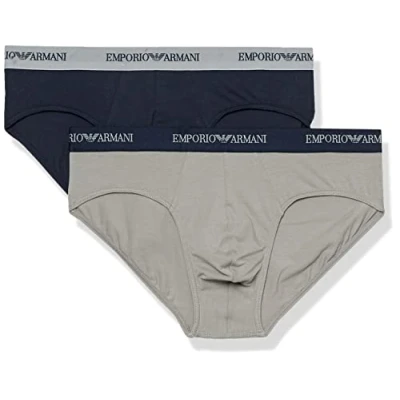 Image of Emporio Armani 2 PACK Pants, Men&#039;s, Size: Medium, Blue/grey