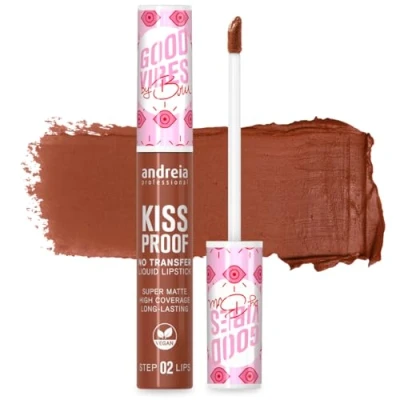 Image of Andreia Professional No Transfer Liquid Lipstick Matte Longlasting Kiss Proof Smudge free Vitamin E Enriched Formula, 100% Vegan Colour 16 Spiritual 8ml