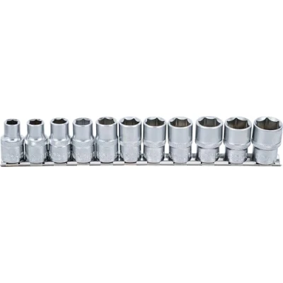 Image of BGS 9106 Socket Set, Hexagon 12.5 mm (1/2&quot;) Drive 10 21 11 pcs.