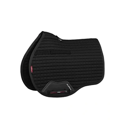 Image of LeMieux General Purpose Cotton Square Saddle Pad English Pads for Horses Equestrian Riding Equipment and Accessories (Black Large)